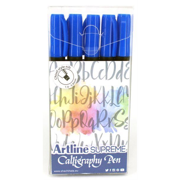 Artline Supreme Calligraphy Pen 5/set blue