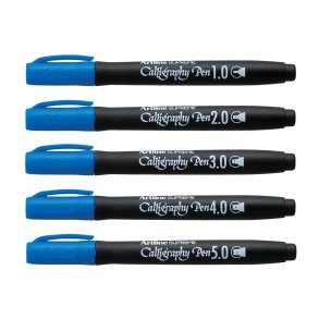 Artline Supreme Calligraphy Pen 5/set blue