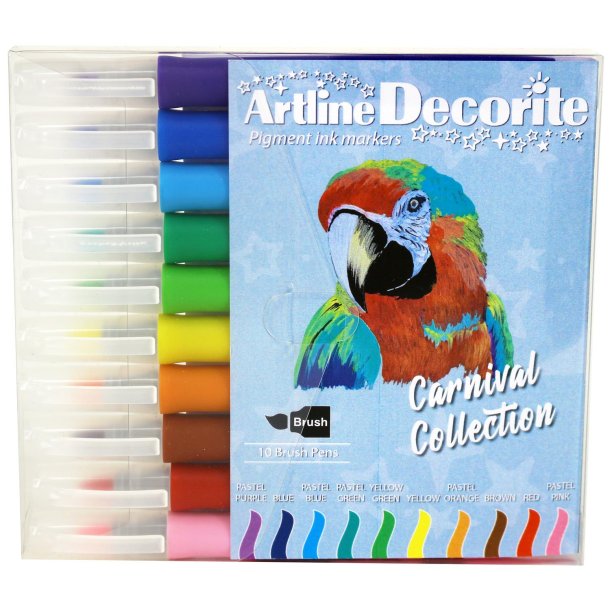 Artline Decorite brush pastel 10-s�t