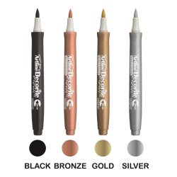 Artline Decorite brush Modern metallic 4-s�t