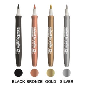 Artline Decorite brush Modern metallic 4-s�t