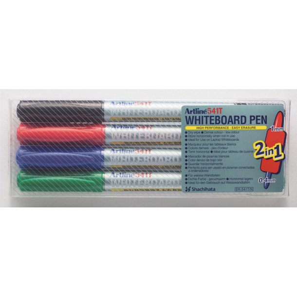 Whiteboard Marker Artline 541T 2-i-1 4-st