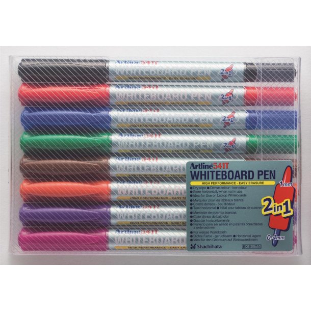 Whiteboard Marker Artline 541T 2-i-1 8-st
