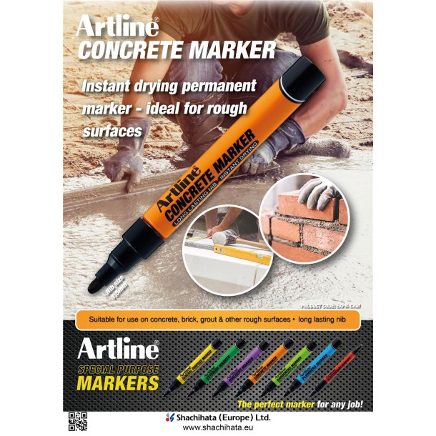 Artline concrete marker sort