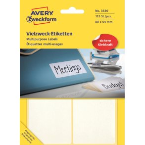 Avery manuel etiket 80x54mm (112)