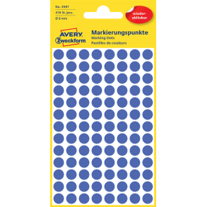 Avery manuel etiket aftagelig 8mm bl (416)