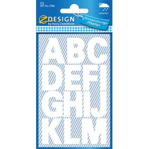 Avery manuel etiket bogstav A-Z 25mm hvid (30)