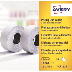 Labels 26x16 G1 White 10-rolls