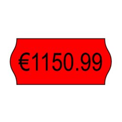 Labels 26x12 G1 fluor red 10-rolls