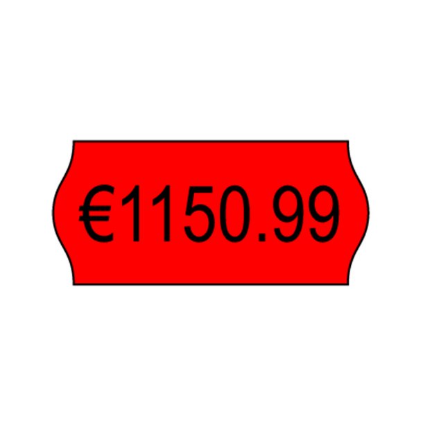 Labels 26x12 G1 fluor red 10-rolls