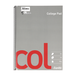 Bantex col kollegieblok A4 u/huller ulinieret 70 ark 70gr.