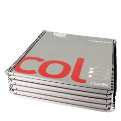 Bantex col kollegieblok A4 u/huller ulinieret 70 ark 70gr.