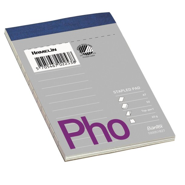 Bantex stitched pad a7 with front page