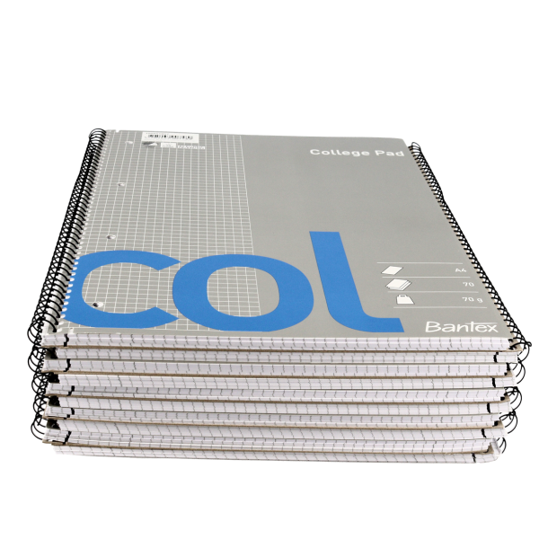 Col Kollegieblok A4 kvadreret 4H 70 ark 70g