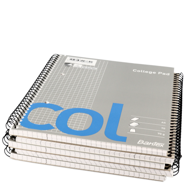 Col Kollegieblok A5 kvadreret 2H 70 ark 70g