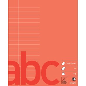 Bantex Skolehfte 17x21 20 linjer 32 blade rd