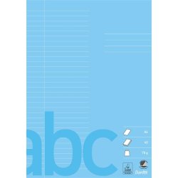 Bantex Skolehfte A4 32 linjer 40 blade lys bl