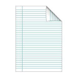 Bantex Skolehfte A4 32 linjer 40 blade lys bl