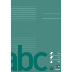 Bantex Skolehfte A4 32 linjer 40 blade mrkegrn