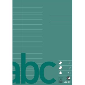 Bantex Skolehfte A4 32 linjer 40 blade mrkegrn