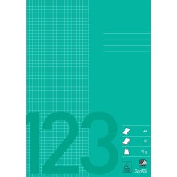 Bantex Skolehfte A4 kvadreret 5x5 40 blade grsgrn