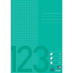 Bantex Skolehfte A5 kvadreret 5x5 24 blade grsgrn