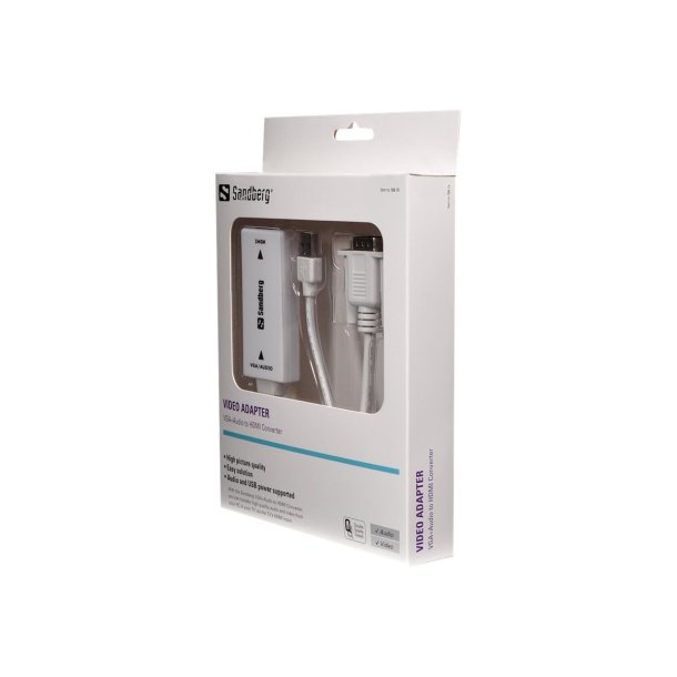 VGA+Audio to HDMI Converter, White