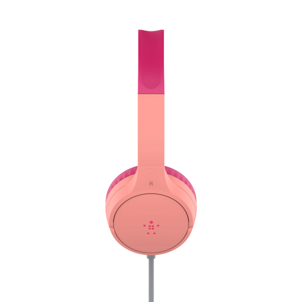 SOUNDFORM Mini Wired On-Ear Headphones for Kids, Pink