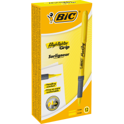 BIC overstregningspen Brite Liner Grip gul