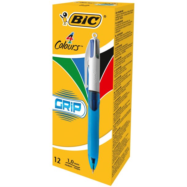 Kuglepen 4 farver Bic Grip