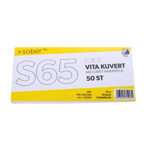 Kuverter hvid S65 FH (50)