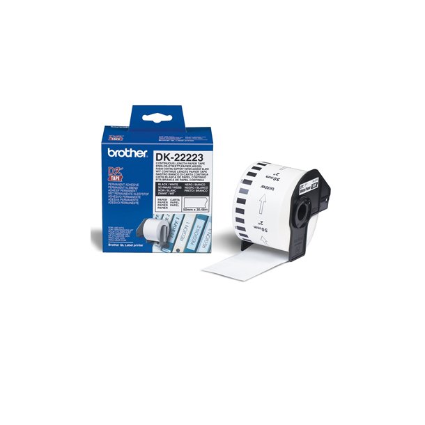 Brother labels 50mmx30,48m white paper