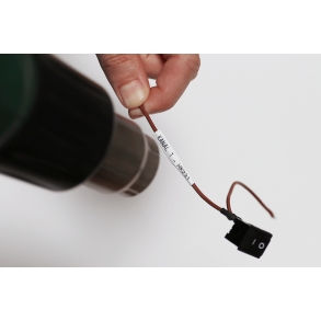 HSe-261E sort p hvidkrympeflextape – 31 mm