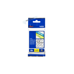 Brother TZe Tape - 12mm x 8m, Transparent (sort skrift)
