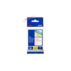 Brother TZe Tape - 12mm x 8m, Transparent (r�d skrift)