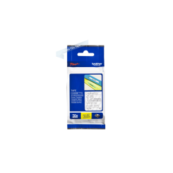 Brother TZe Tape - 12mm x 8m, Transparent (hvid skrift)