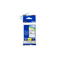 Brother TZe Tape - 24mm x 8m, Transparent (sort skrift)