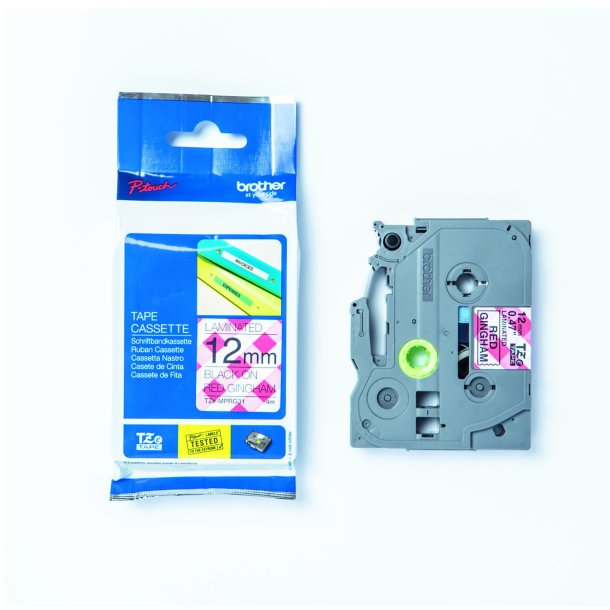 TZe-MPRG31 printer sort tekst p rdt ternet lamineret tape