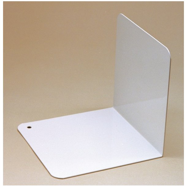 Bogsttte vinklet metal 12,5cm hvid