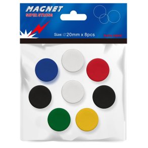 Magneter 20mm ass. farver (8)