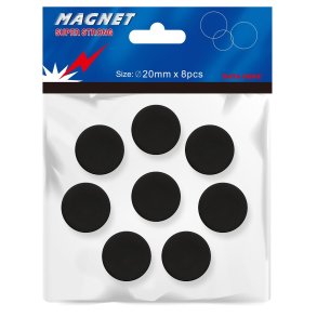 Magneter 20mm sort (8)