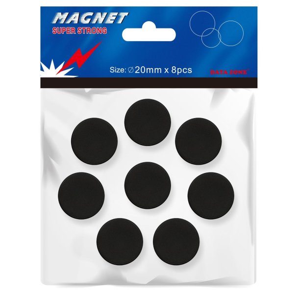 Magneter 20mm sort (8)