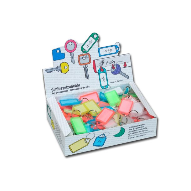 N�glering ass. transp. farver i display (100)