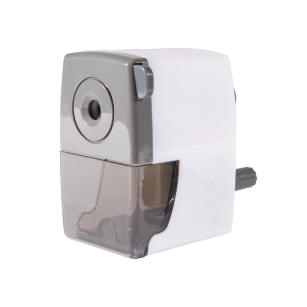 Blyantspidser skrivebordsmodel hvid