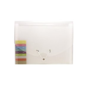 Harmonikamappe med 10 lommer transparent