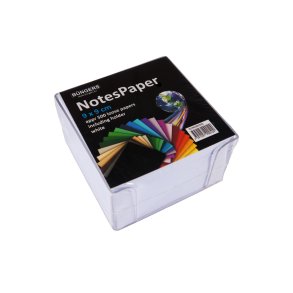 Kubusblok m/holder ikke klbende 90x90mm 500 ark hvid