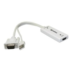 VGA+Audio to HDMI Converter, White