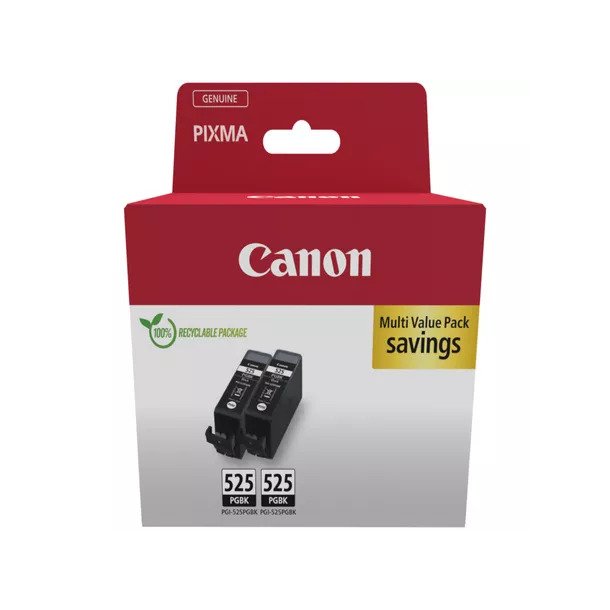 PGI-525 black ink tank twin-pack