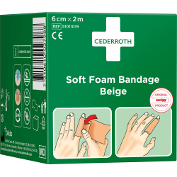 Soft Foam Bandage Beige 6cm x 2m