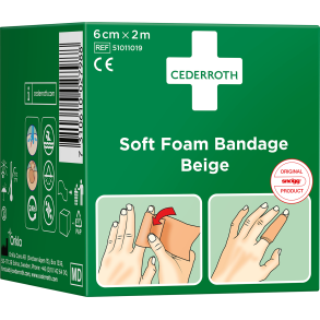 Soft Foam Bandage Beige 6cm x 2m
